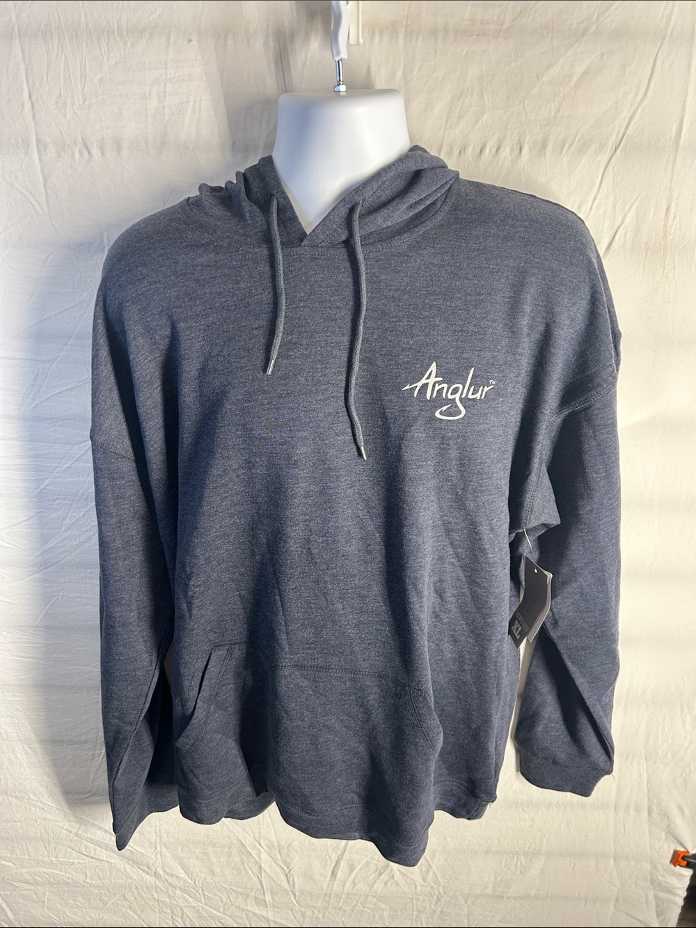 ANGL Men's Heather Navy Hooded Pullover